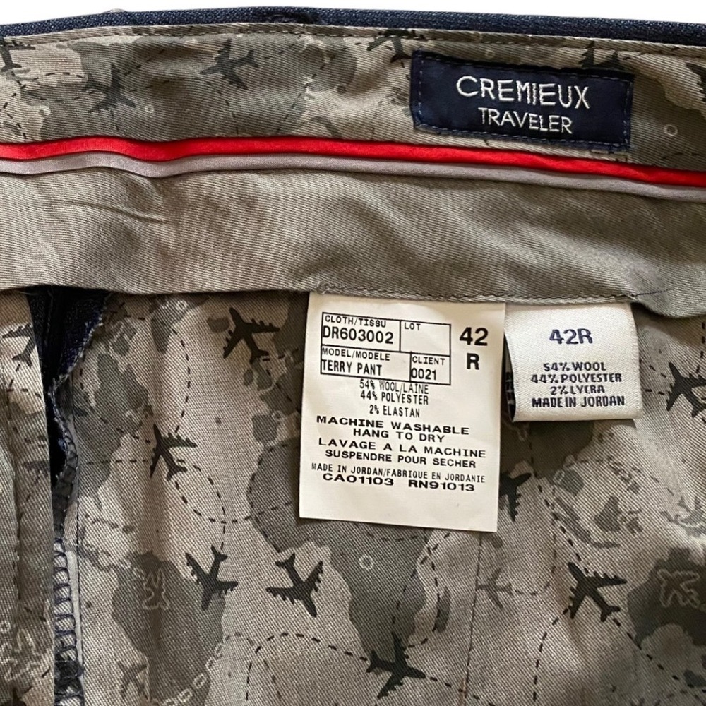 Cremieux Traveler Mens Dress Pants Bundle 42R Navy Charcoal Wool Blend New NWT - Picture 3 of 7